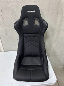 Corbeau-Blem - Blemished Corbeau DFX Black Cloth / Black Piping Fixed Back Seats - Pair - Image 6