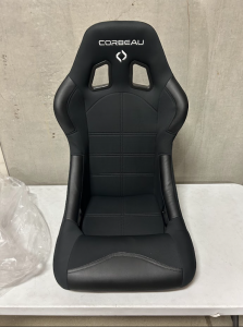 Blemished Corbeau Forza Black Cloth Fixed-Back Racing Seat - Single 