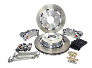 Aerospace Nissan 370Z / Nissan Z / Infiniti Q50/Q60/Q70/G37 4 Piston Front Pro-Street Disc Brake Kit