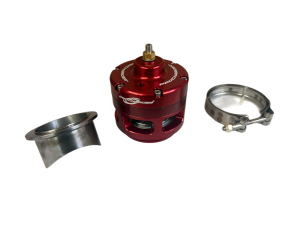ATI Red Race Bypass Valve With V-Band Mounting Hardware - Open (Aluminum Flange)