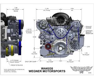 Wegner Automotive - Wegner 6 Rib Serpentine Drive System For Natural Aspirated LS Engines - Alternator, AC, PS and WP - Image 4