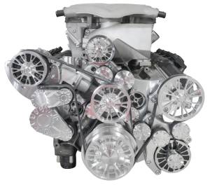 CVF Racing - CVF Reaper Dodge Hemi 5.7L/6.1L/6.4L 10-Rib FEAD System For Whipple Inverted 3.0L With Alternator, AC & Power Steering - Polished - Image 2
