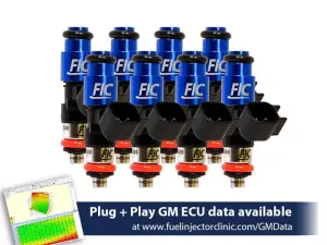 FIC 1200cc High Z Flow Matched EV6 Fuel Injectors for LS2 Engines - Set of 8