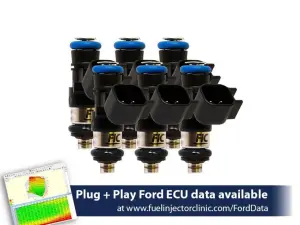 FIC 1200cc High Z Flow Matched EV6 Fuel Injectors for Ford Mustang V6 2011-2017 - Set of 6
