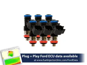 FIC 1200cc High Z Flow Matched EV6 Fuel Injectors for Ford Raptor 2017-2019 - Set of 6