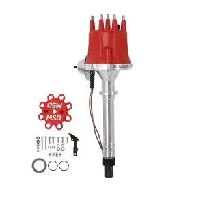 MSD SBC/BBC Street Pro-Billet Distributor w/ Vacuum Advance - Iron Melonized Gear (Requires MSD Ignition Control)