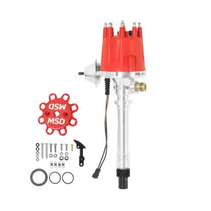 MSD 1963-1973 Corvette Tach Drive Distributor w/ Vacuum Advnace - Iron Melonized Gear (Requires MSD Ignition Control)