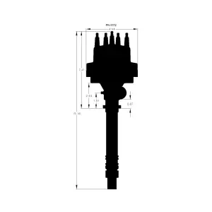 Accufab Racing - MSD 1963-1973 Corvette Tach Drive Distributor w/ Vacuum Advnace - Iron Melonized Gear (Requires MSD Ignition Control) - Image 5