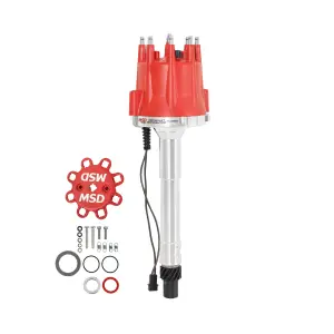MSD SBC/BBC Pro-Billet Modified Deck Distributor w/ Adjustable Slip Collar - Iron Melonized Gear (Requires MSD Ignition Control)