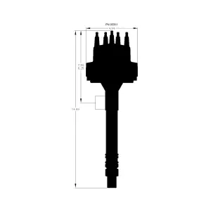 Accufab Racing - MSD SBC/BBC Pro-Billet Modified Deck Distributor w/ Adjustable Slip Collar - Iron Melonized Gear (Requires MSD Ignition Control) - Image 5