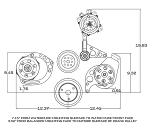 CVF Racing - CVF Chevy Small Block Serpentine Conversion System with AC, Alternator & Power Steering Brackets, For Long Water Pump - Polished - Image 4
