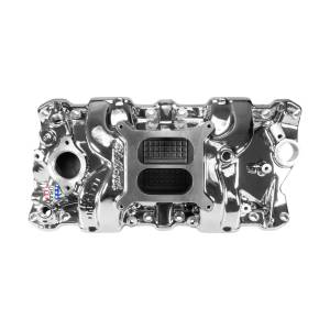 Edelbrock Performer RPM SBC Dual Plane Chrome Plasma Intake Manifold - Square Bore