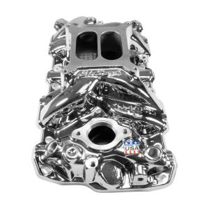 Edelbrock - Edelbrock Performer RPM SBC Dual Plane Chrome Plasma Intake Manifold - Square Bore - Image 3