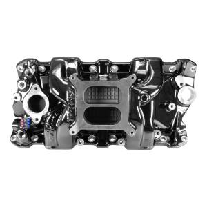 Edelbrock Performer RPM SBC Dual Plane Black Plasma Intake Manifold - Square Bore