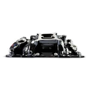 Edelbrock - Edelbrock Performer RPM Air-Gap SBC Dual Plane Black Plasma Intake Manifold - Square Bore - Image 4