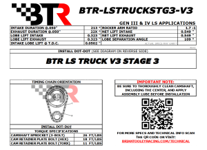 Brian Tooley Racing - BTR LS Truck Stage 3 v3 Camshaft w/ DOD Conversion Kit For 5.3L LS Gen IV Engines  - 64+ HP Gain (VVT) - Image 18