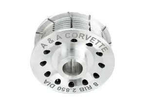 A&A Corvette 8-Rib Supercharger Pulley - Cross-Cut