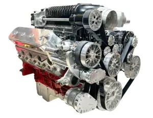 CVF Racing - CVF Reaper LS 10-Rib FEAD System For Whipple 3.0L High Mount Supercharger with Alternator, AC & Power Steering - Polished - Image 3