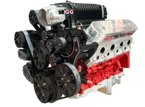 CVF Reaper LS 10-Rib FEAD System For Whipple 3.0L High Mount Supercharger with Alternator, AC & Power Steering - Black Diamond