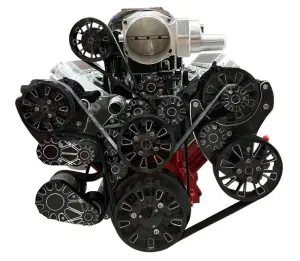 CVF Racing - CVF Reaper LS 10-Rib FEAD System For Whipple 3.0L High Mount Supercharger with Alternator, AC & Power Steering - Black Diamond - Image 2