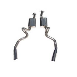 Bassani - Ford Mustang Bassani SS 2.5" Cat-back With 3'' Polished SS Tips 1994-95 5.0 GT & Cobra