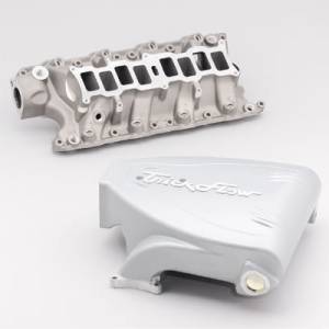 Trick Flow Track Heat Intake Manifolds for Ford 5.0L Silver